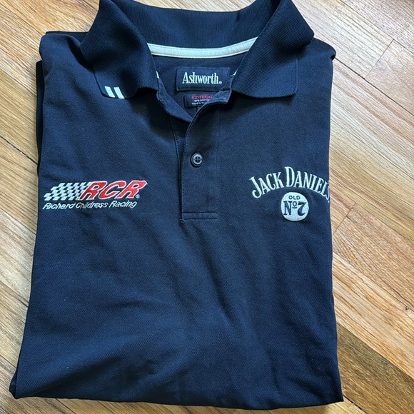 Vtg NASCAR Pit Crew Issued Long Sleeve Polo Shirt RCR Jack Daniel’s - Picture 8 of 8